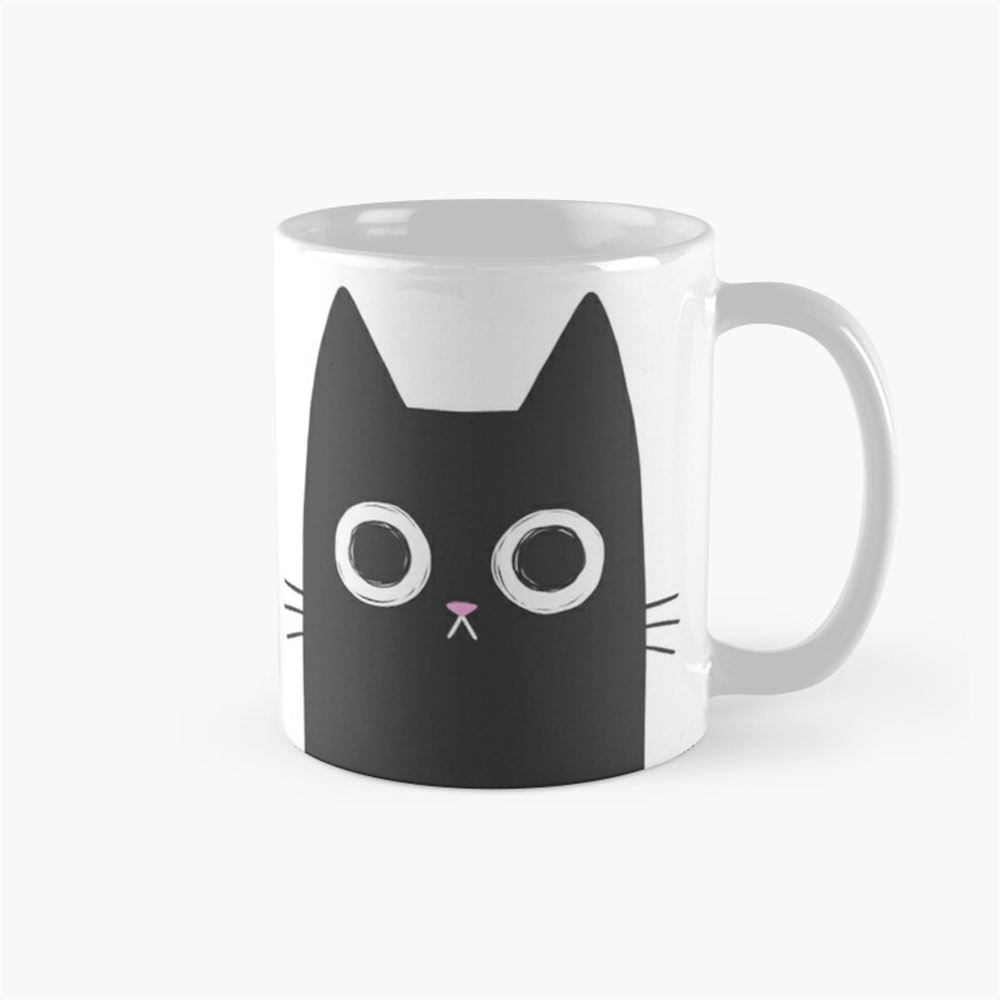 Staring Black Cat Coffee Mug 11oz 15oz